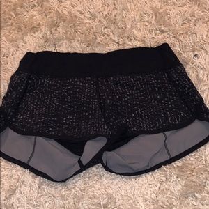 Lululemon Black Patterned Shorts